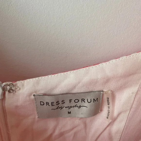 Dress Forum Puff Sleeve Gingham  Mini Dress Size Medium - Picture 8 of 9